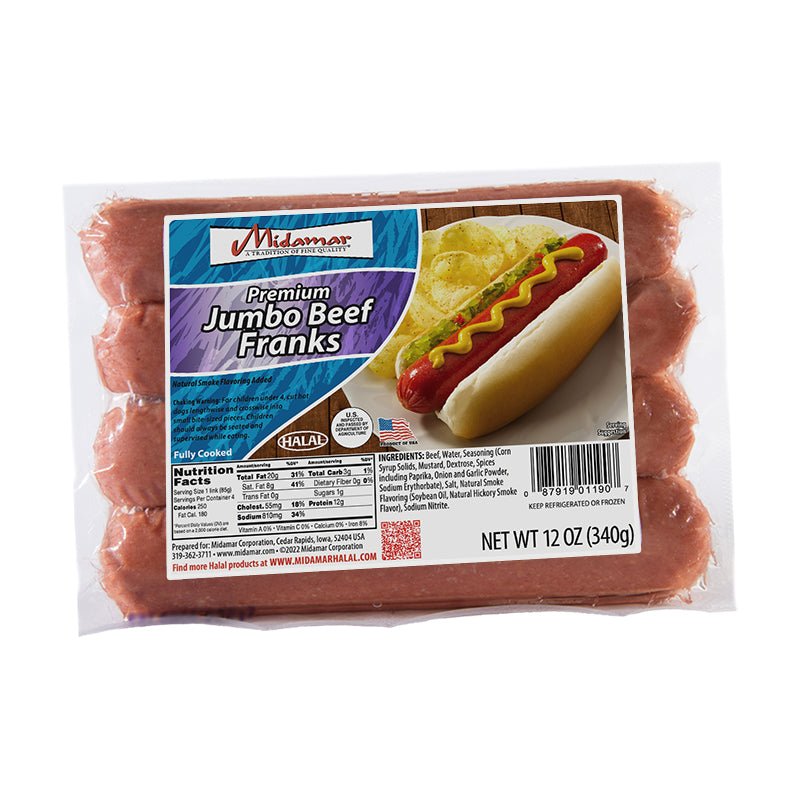 Midamar Jumbo Beef Franks 12.0 oz