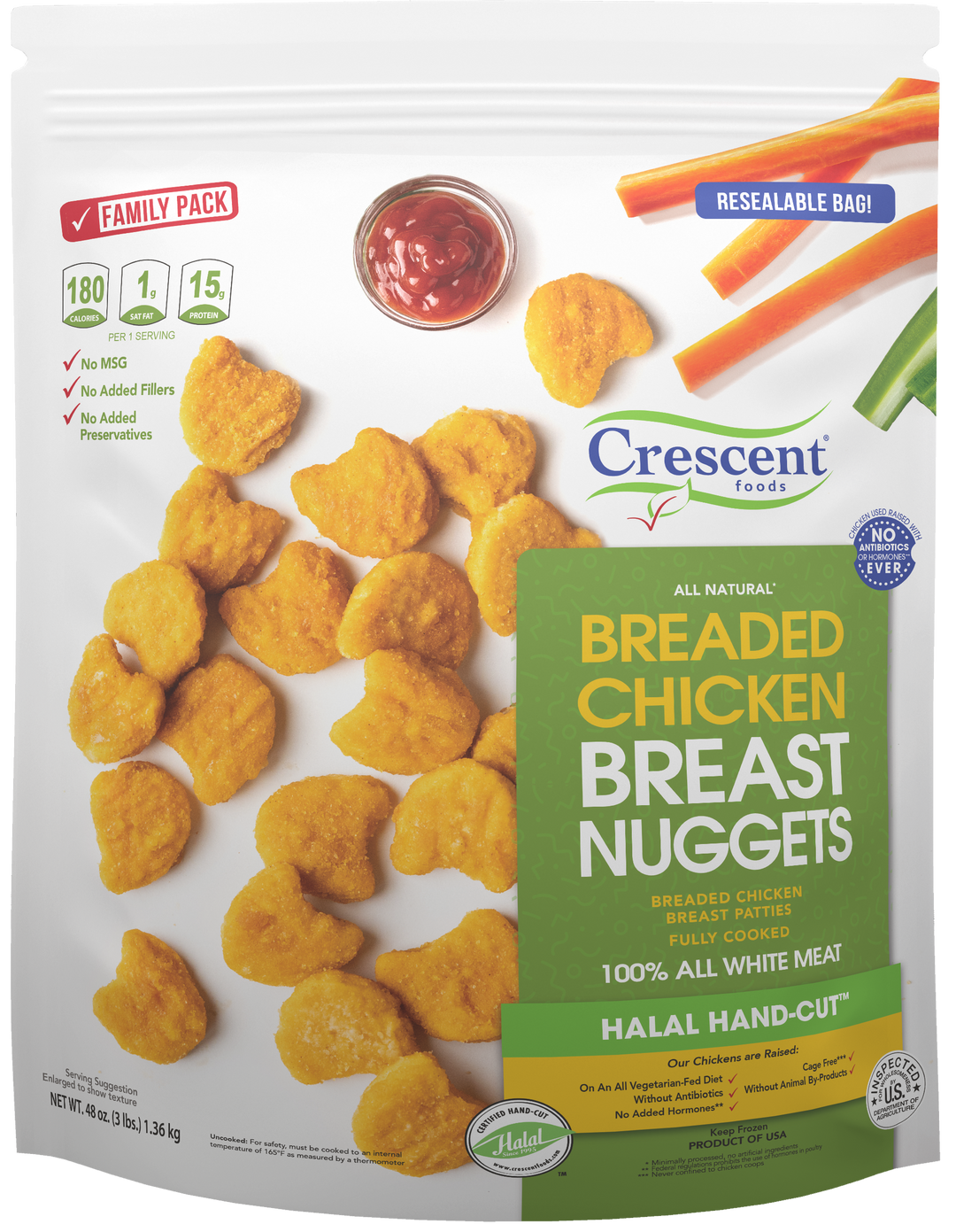 Crescent Breaded Chicken Breast Nuggets 3.0 lb