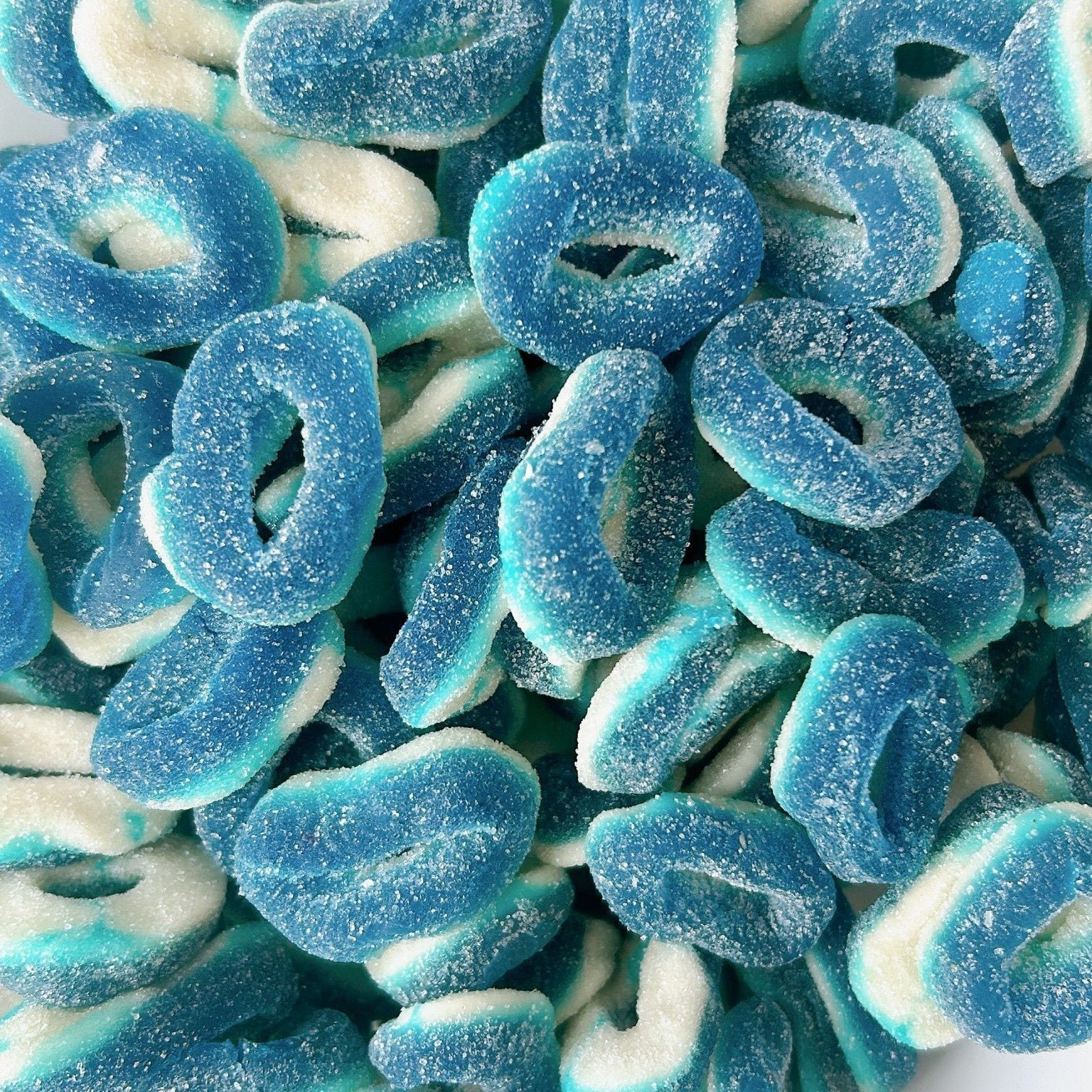 Halal Gummy Blue Raspberry Rings 1lb