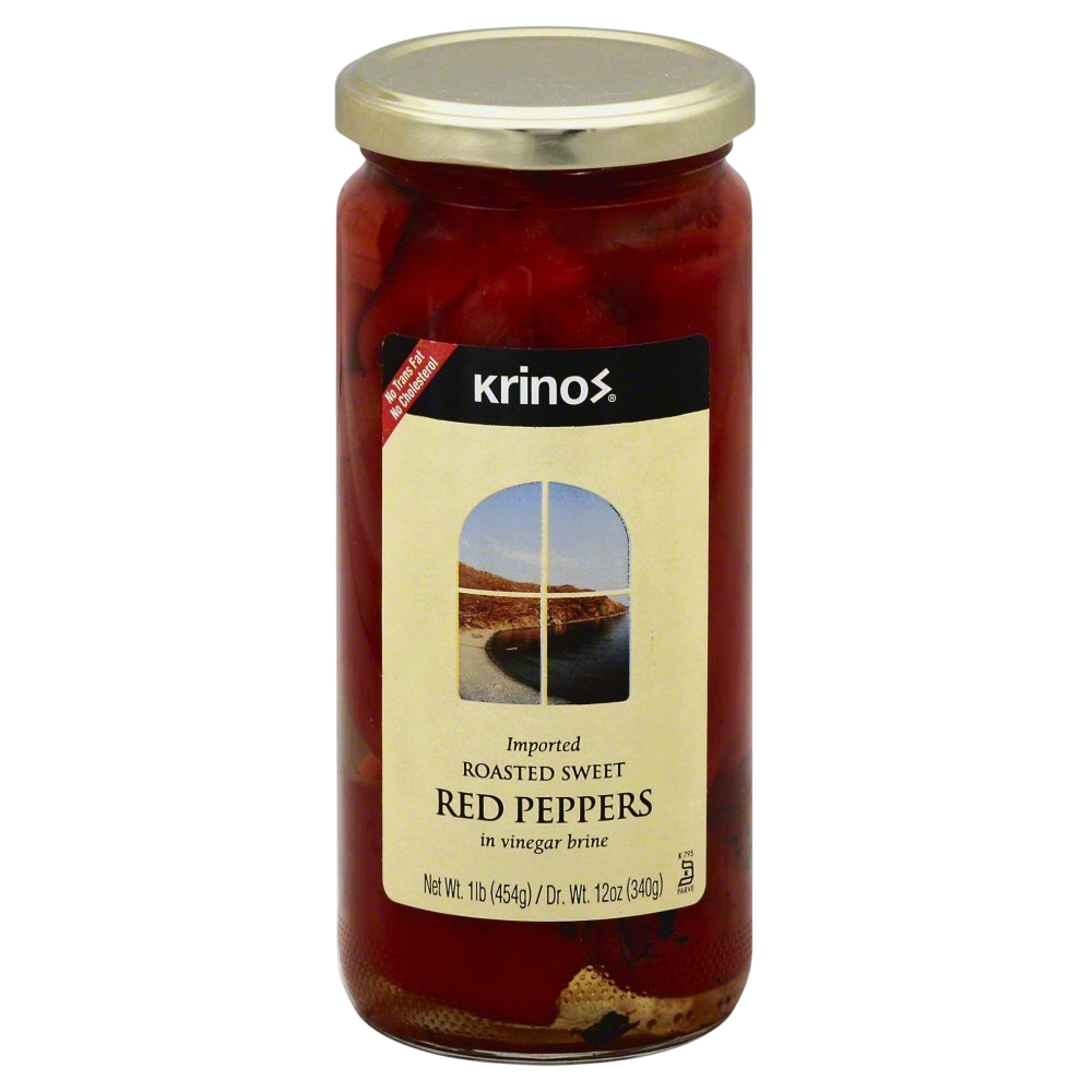 Krinos Roasted Sweet Red Pepper 16 oz