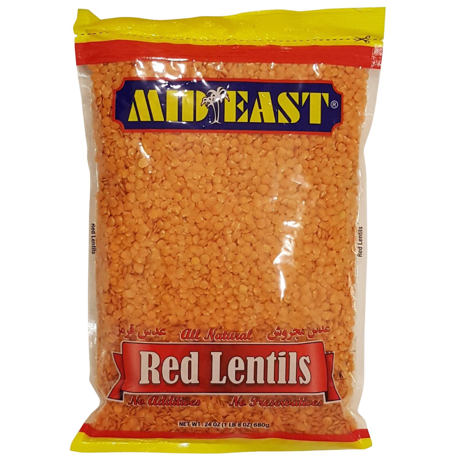Mid East Red Lentils Imported 500g